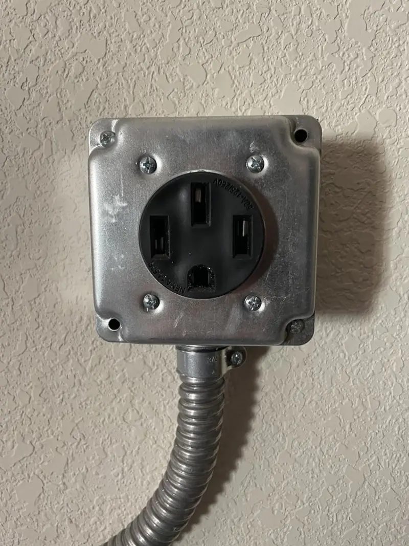 NEMA 14-50 outlet installed for Electrical Panel Upgrade in Willcox